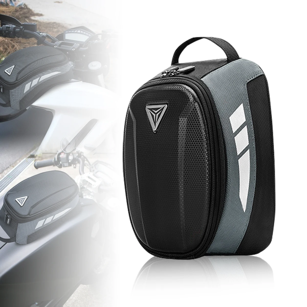 Magnetic motorcycle tank bag, 4.5L hard shell, waterproof