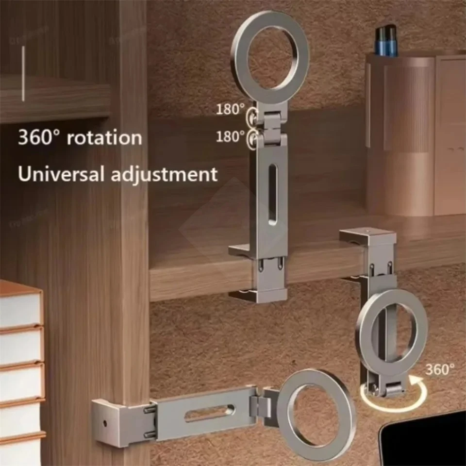 Hands-free magnetic travel and airplane phone mount