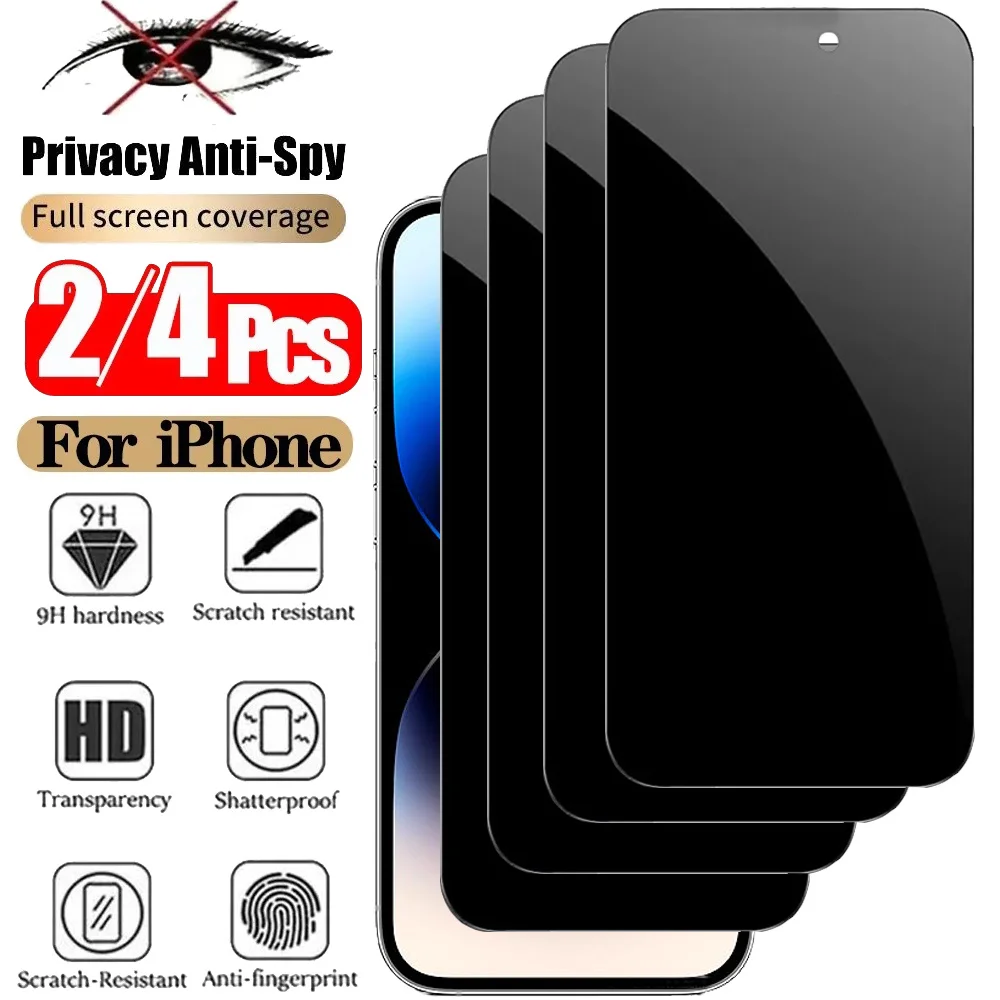 Privacy anti-spy tempered glass screen protector