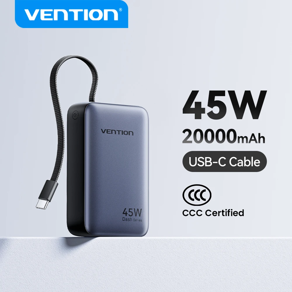 Vention 45W 20000mAh power bank