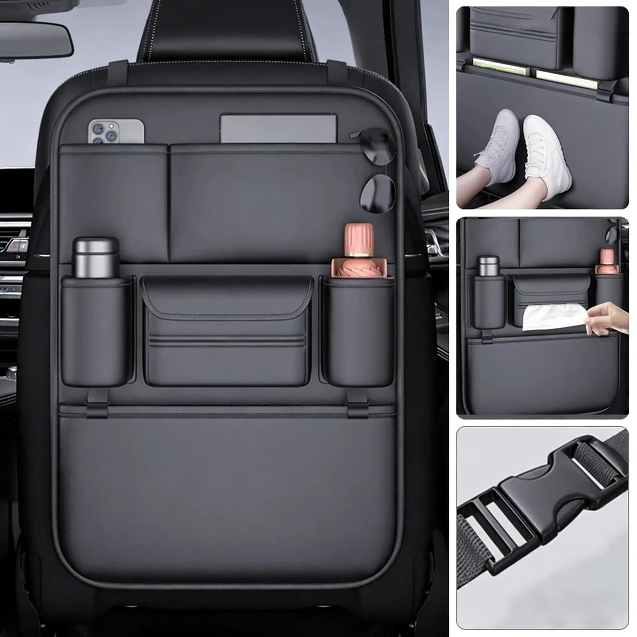 6-Pocket Car Seat Back Storage Bag