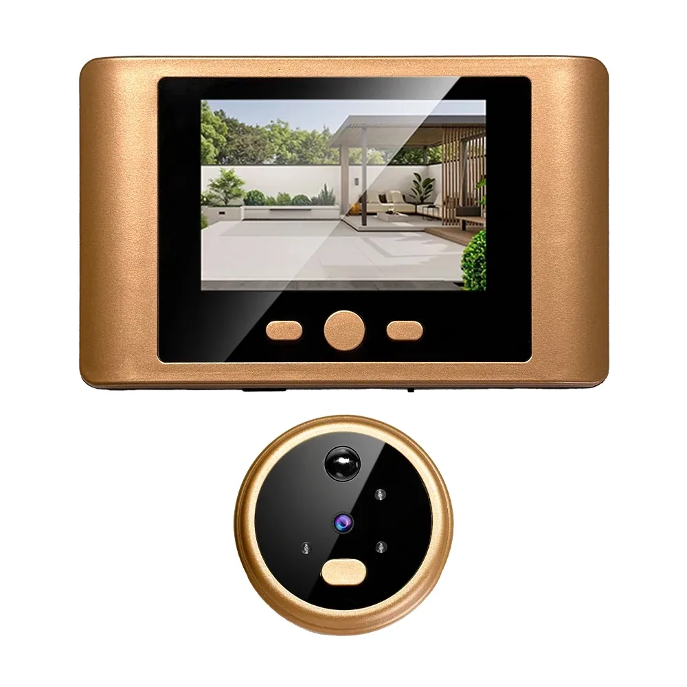 SOHO Security 2.8-inch digital peephole video doorbell with monitor and door camera