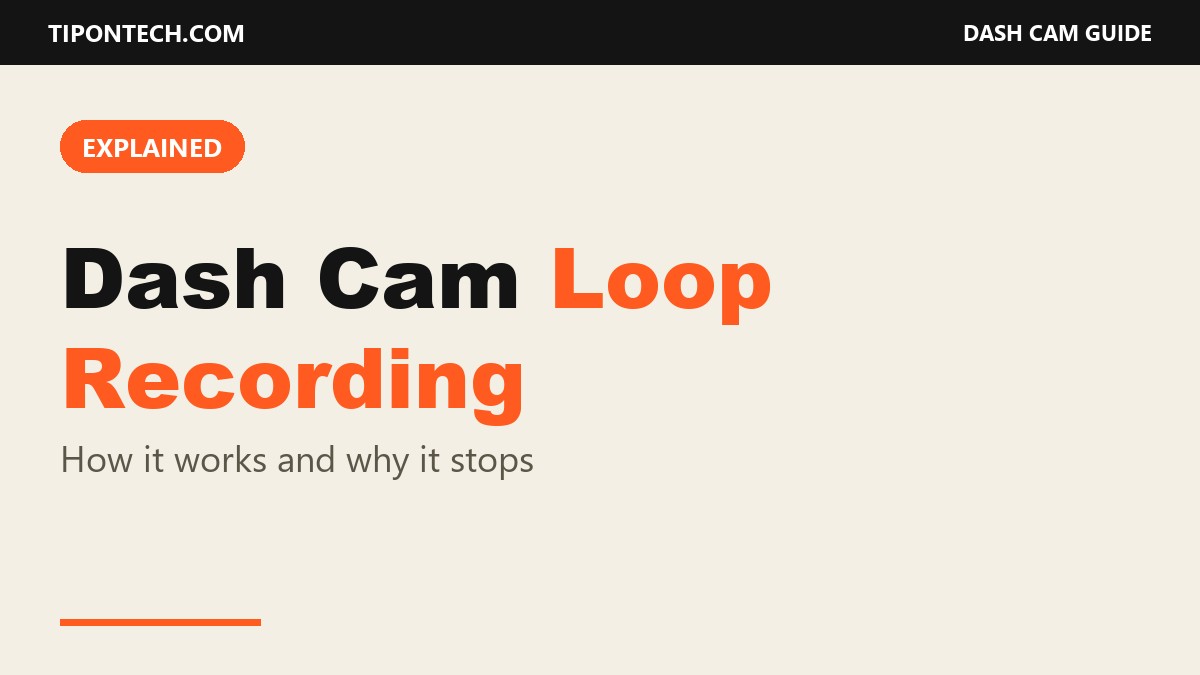 Dash cam loop recording explained