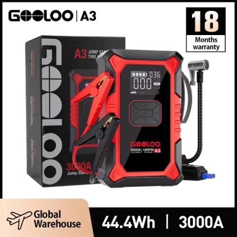 GOOLOO A3 Jump Starter with Air Compressor