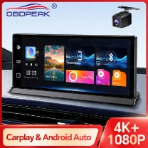Portable CarPlay Screen with 4K Dash Cam