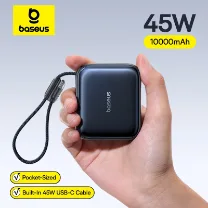 Baseus 45W 10,000mAh Power Bank (Built-In Cable)