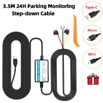 24H Parking Hardwire Kit (12–30V to 5V, 2.5A)
